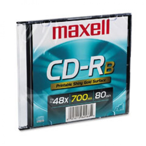 Maxell Brand CDR 80 Minute (700 MB) (48x) With Slim Jewel Case